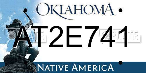 AT2E741 Oklahoma License Plate