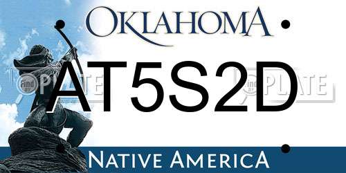 AT5S2D Oklahoma License Plate