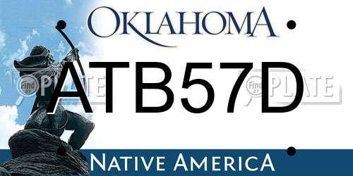 ATB57D Oklahoma License Plate