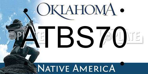 ATBS70 Oklahoma License Plate