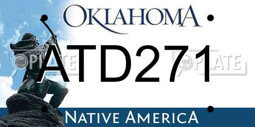 ATD271 Oklahoma License Plate