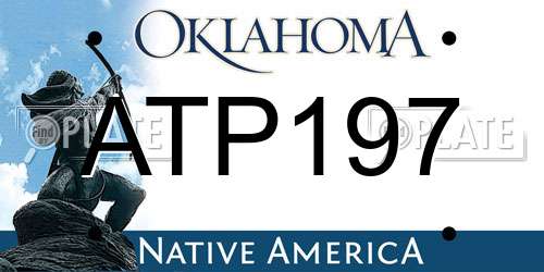 ATP197 Oklahoma License Plate