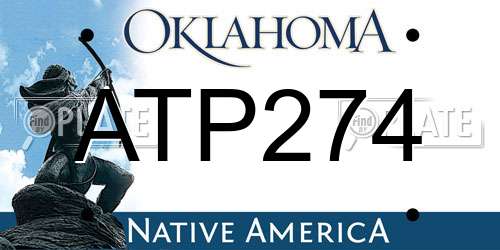 ATP274 Oklahoma License Plate