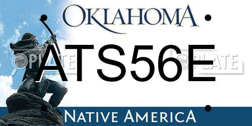 ATS56E Oklahoma License Plate