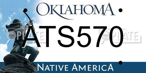 ATS570 Oklahoma License Plate