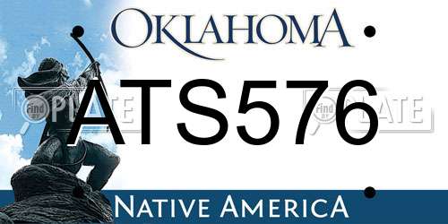 ATS576 Oklahoma License Plate