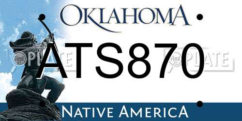 ATS870 Oklahoma License Plate