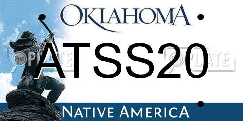 ATSS20 Oklahoma License Plate
