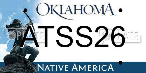 ATSS26 Oklahoma License Plate