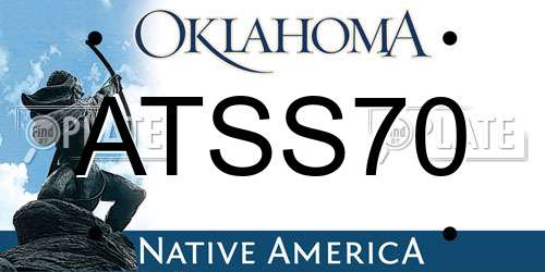 ATSS70 Oklahoma License Plate