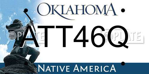 ATT46Q Oklahoma License Plate