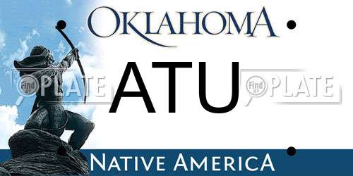 ATU Oklahoma License Plate