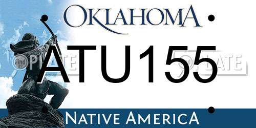 ATU155 Oklahoma License Plate