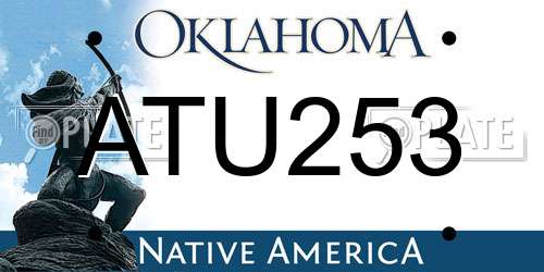 ATU253 Oklahoma License Plate