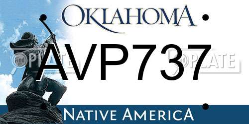 AVP737 Oklahoma License Plate
