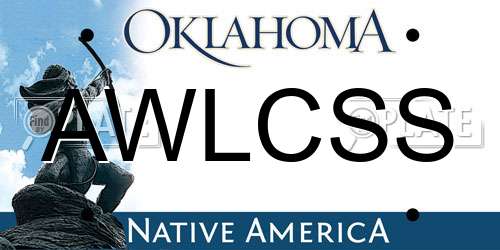 AWLCSS Oklahoma License Plate