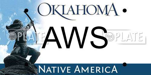 AWS Oklahoma License Plate