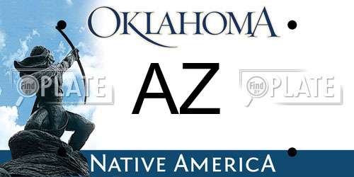 AZ Oklahoma License Plate