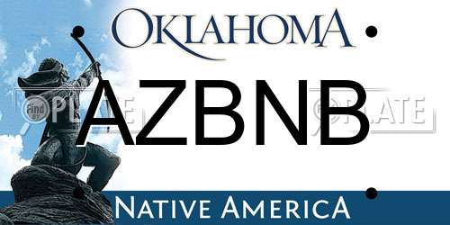 AZBNB Oklahoma License Plate