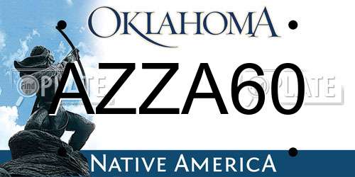 AZZA60 Oklahoma License Plate