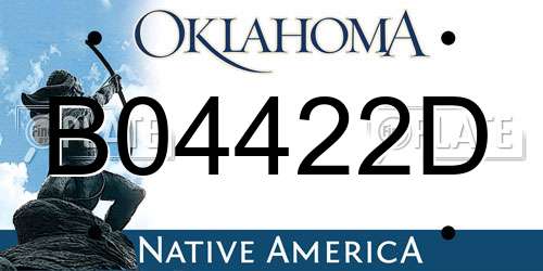B04422D Oklahoma License Plate