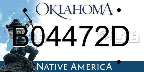 B04472D Oklahoma License Plate
