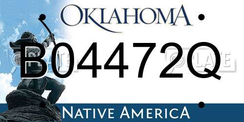 B04472Q Oklahoma License Plate