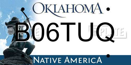 B06TUQ Oklahoma License Plate