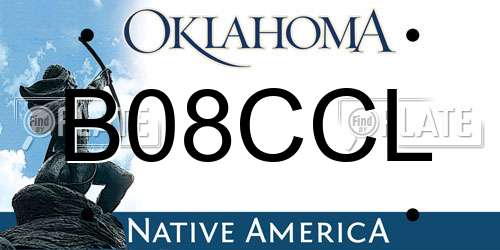 B08CCL Oklahoma License Plate