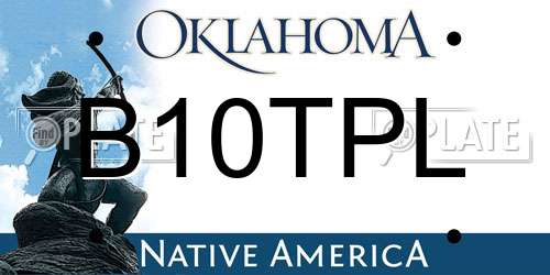 B10TPL Oklahoma License Plate