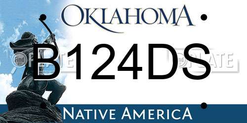 B124DS Oklahoma License Plate