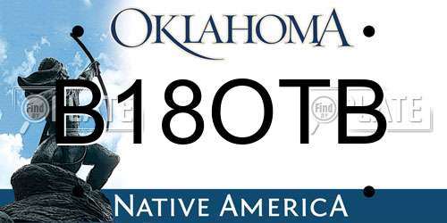 B18OTB Oklahoma License Plate
