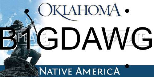 B1GDAWG Oklahoma License Plate