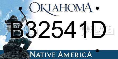 B32541D Oklahoma License Plate