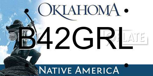 B42GRL Oklahoma License Plate