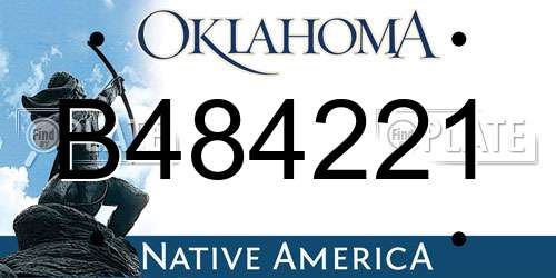 B484221 Oklahoma License Plate