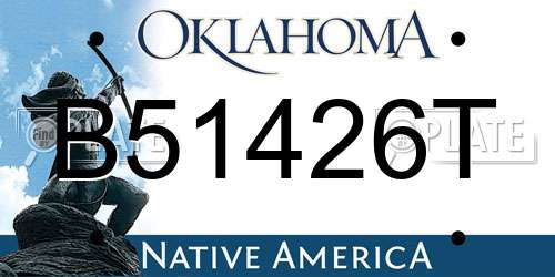 B51426T Oklahoma License Plate