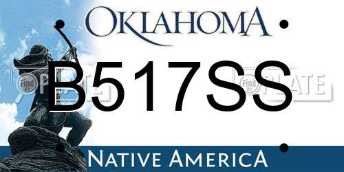 B517SS Oklahoma License Plate