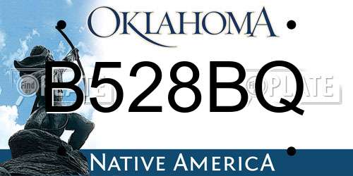 B528BQ Oklahoma License Plate