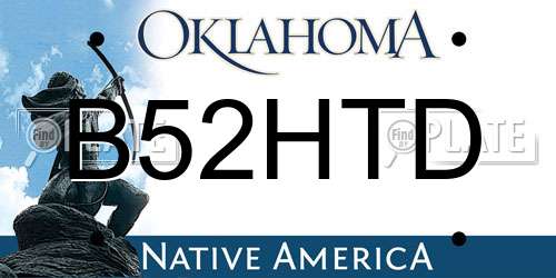 B52HTD Oklahoma License Plate