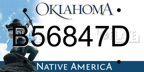 B56847D Oklahoma License Plate