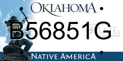 B56851G Oklahoma License Plate