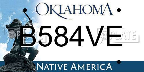 B584VE Oklahoma License Plate