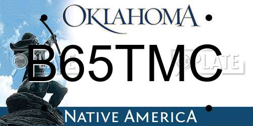 B65TMC Oklahoma License Plate