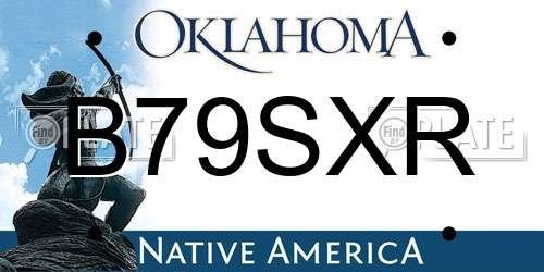 B79SXR Oklahoma License Plate