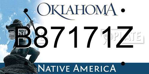 B87171Z Oklahoma License Plate