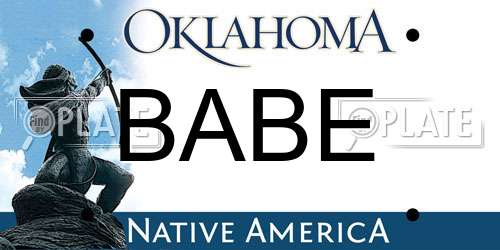 BABE Oklahoma License Plate