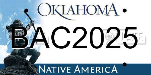 BAC2025 Oklahoma License Plate