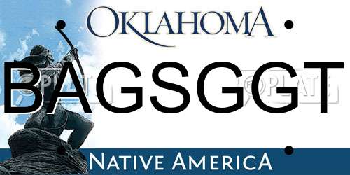 BAGSGGT Oklahoma License Plate