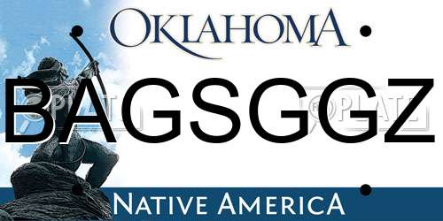 BAGSGGZ Oklahoma License Plate